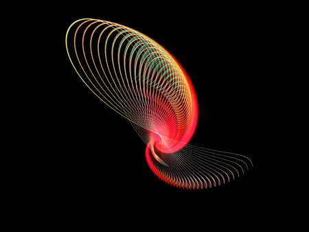 Abstract multicolored spiral fractal pattern. Computer generated graphics.