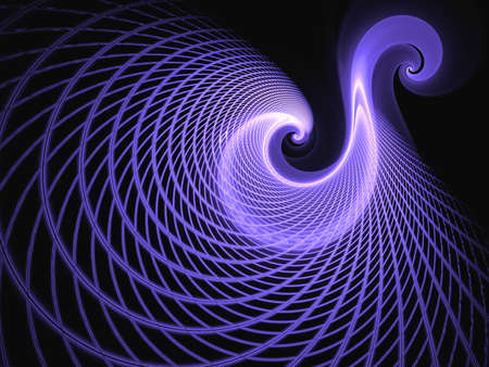 Three dimensional composition of glowing squares, lines and shape elements  in space. Science and...