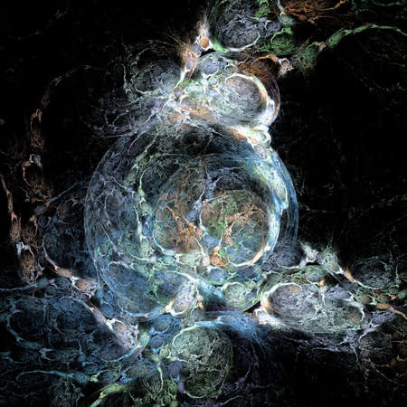 Computer generated background of abstract fractal shapesの写真素材