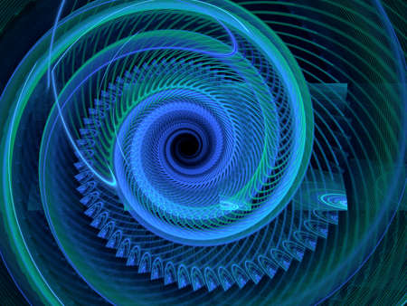 Abstract fractal computer generated composition with spiral shapesの写真素材
