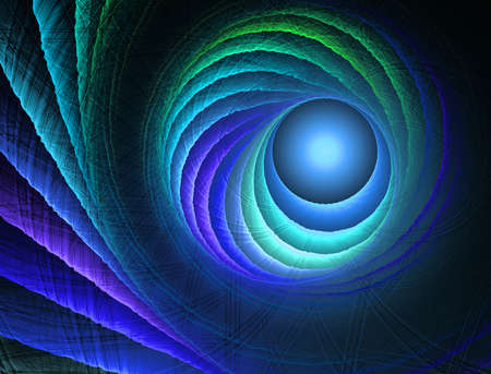Abstract multicolored fractal pattern. Computer generated graphics.