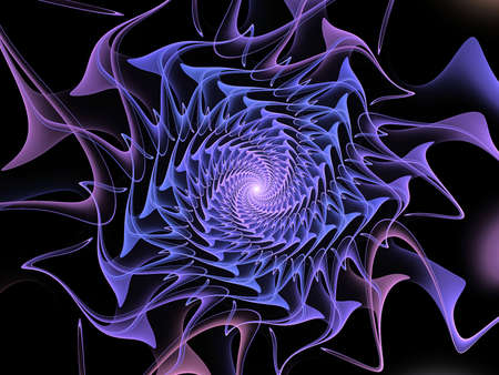 Abstract multicolored spiral fractal pattern. Computer generated graphics.