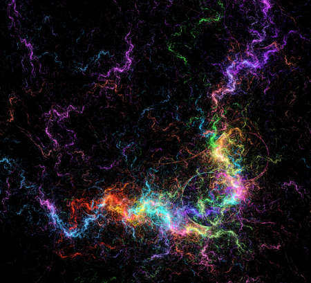 Abstract multicolored fractal pattern. Computer generated graphics.
