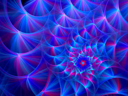 Abstract multicolored spiral fractal pattern. Computer generated graphics.の写真素材