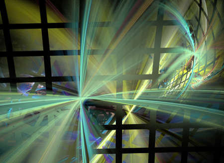 Abstract multicolored fractal pattern. Computer generated graphics.