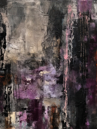 abstract background, oil painting on canvas, black and purple colors, generative aiの素材