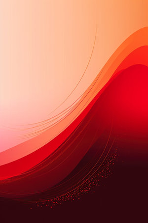abstract red wave background with copy space. vector illustration , generative aiの素材