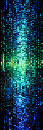 modern matrix background glitches greens blue green spectral black large arrays digital nature binary high saturation, generative aiの素材