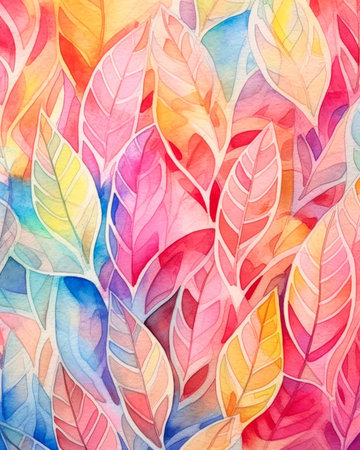 leaves background sation deep color pink hues unique burn serene emotion jamaica soft shapes perfectly shaded bright, generative aiの素材
