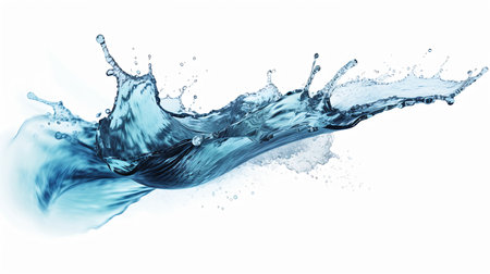 closeup deep splash white surface banner illustration flowing energy product pencil drawing young hcl, generative aiの素材