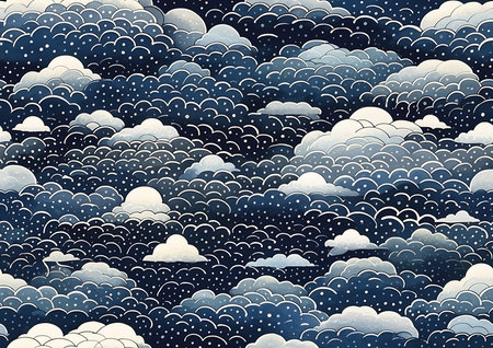 closeup blue white pattern clouds ngai ink snowy immensity wallpapers bhutan title cloudy illustration, generative aiの素材