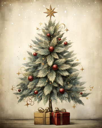 tree closeup presents under illustration light grey backdrop tall thin few scars being delighted cheerful signature lonely vignette korean live burlap pub, generative aiの素材
