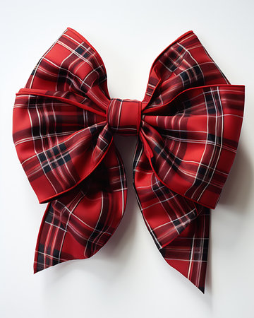 bow red plaid fabric schoolgirl sora marvelous designer gilt tie bush scotland sold fashion chrome hearts reddish brown, generative aiの素材