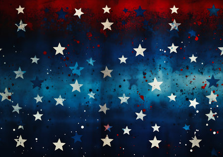 patriotic flag stars gorgeous spangled soft stained dirty clothing bureau engraving printing banner, generative aiの素材