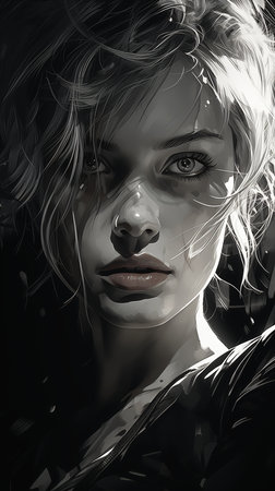 closeup woman young blonde duck illustration city portrait princess blunt queen amazing shading dynamic lighting simple, generative aiの素材