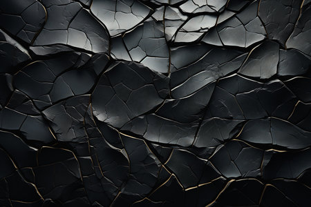 closeup cracked black surface bumpy mottled skin gehenna tone mapping climate varying oily substances sharp jagged, generative aiの素材