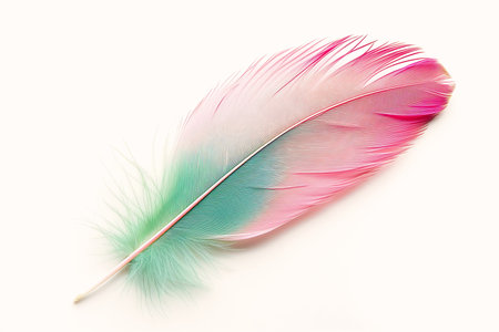 feather pink green color rich vivid pastel airy fairy air listing imagining blissful fate mana turquoise venetian red soft candy, generative aiの素材