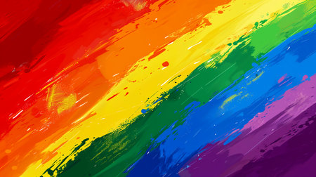 closeup painted wall black kitty cat kitten flag expressive warm color move salad white scheme gorgeous brush strokes red young blue, generative aiの素材