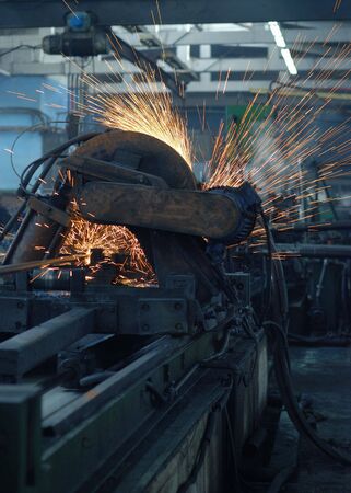 industry machine grinding. many sparklesの写真素材