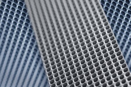 close-up of  metallic  sound-speakersの写真素材