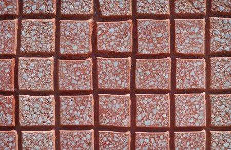 red brick structure. stone tilesの写真素材