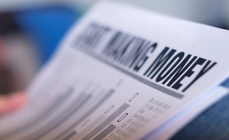 The business money pages. financial news of investment managementの写真素材