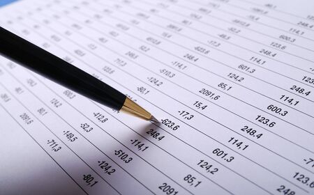 financial chart news on  business account. calculation
