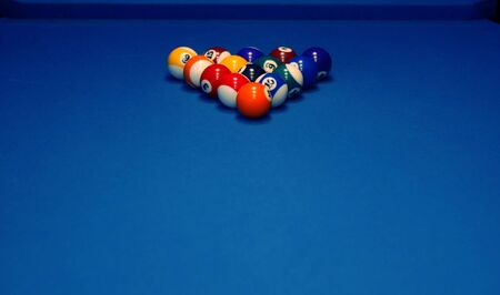 blue billiard table on club