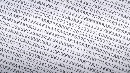 printer error code, digits and letters on paperの写真素材