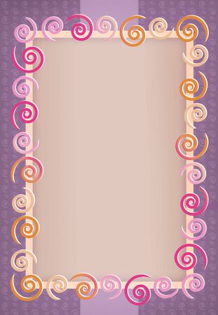 greeting card, spirals elements with copy spaceの写真素材