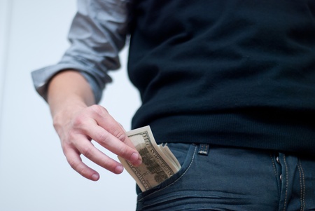  money in a pocket. cash business