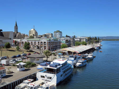 view of the chilean town Valdiviaのeditorial素材