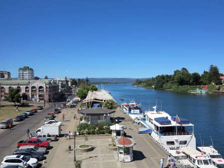 view of the chilean town Valdiviaのeditorial素材