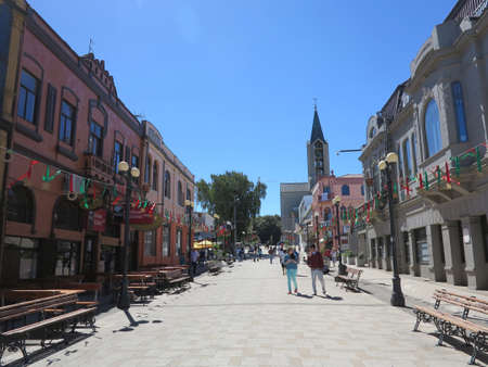 view of the chilean town Valdiviaのeditorial素材