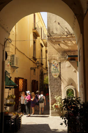 city of sorrento in mediterranean coast of italyのeditorial素材
