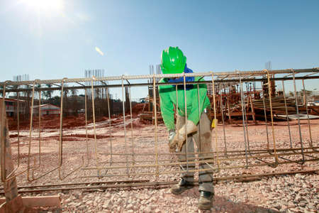 workers in civil construction in sao paulo, brazil