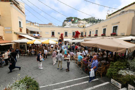 CAPRI, ITALY - MAY 23, 1916 - tourist on island of capri, italyのeditorial素材