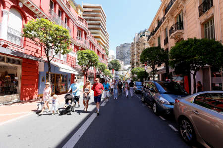 MONTE CARLO, MONACO, EUROPE - MAY 23, 2014 - view of street in monte carlo, principality of monacoのeditorial素材
