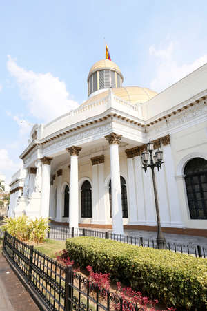 CARACAS, VENEZUELA - MAY 06, 2014 - facade of capitolio, buildings of federal government in downtownのeditorial素材