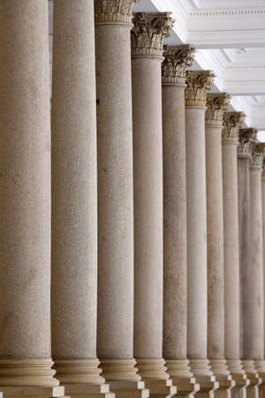 Mill Colonade, Neo-Renaissance structure with Corinthian columns in spa Karlovy Vary in Czech Republicのeditorial素材