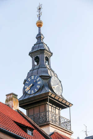View of historic building in old downtown of Prague