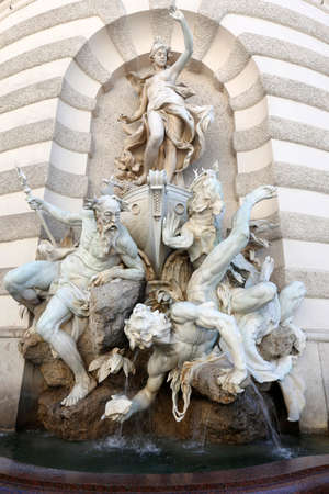 Power at Sea fountain at the Hofburg in Vienna, Austriaのeditorial素材