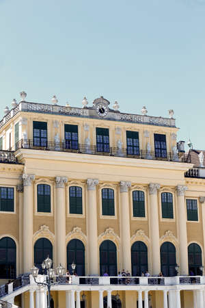 Vienna, Austria - mai 28, 2017 - Facade of famous Schonbrunn Palace in Vienna, Austria