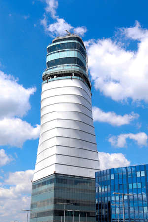 isolated tower of traffic control of Vienna Airport