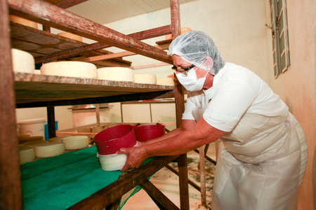 Serra da Canastra, Minas Gerais, Brazil - may 01, 2010 - family factory of the traditional and...