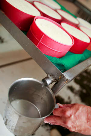 Serra da Canastra, Minas Gerais, Brazil - may 01, 2010 - family factory of the traditional and artisanal cheese from the serra da canastra, countryside of Minas Geraes, Brazilのeditorial素材