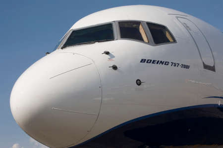 Sao Paulo, Brazil - april 03, 2007 - cabin of boeing 757 - 200F
