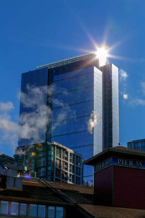 Seattle, Washington, USA - july 21, 2018 -  Modern buildings on downtown of Seattleのeditorial素材