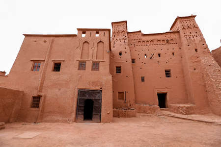 Fortified City (Ksar) with Mud Houses in the Kasbah Ait Ben Haddou near Ouarzazate in the Atlas Mountains of Morocco. UNESCO World Heritage Site since 1987. Several films have been shot thereのeditorial素材