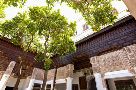 Marrakesh, Morroco - may 27, 2019: interior of Palace Bahia, turistic place in old city of...